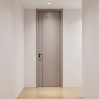 Portes intérieures en bois MDF rainurées à rayures verticales modernes avec finition CPL, insonorisées et ignifuges pour chambre et cuisine