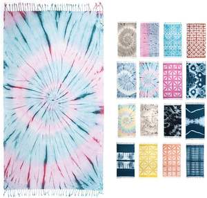 Hencely 100% algodón Tie Dye Toalla de playa suave 37X73 pulgadas rosa para <span class=keywords><strong>Spa</strong></span> playa piscina gimnasio baño uso - Product Image 3