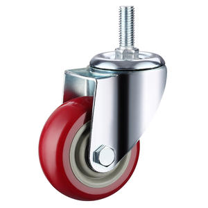 2,5/3/4/5 Zoll rote Lenk rollen aus PVC-Stahl mit doppelter Sicherheits bremse und Doppel lager und Tragfähigkeit von 70-120kg - Product Image 5