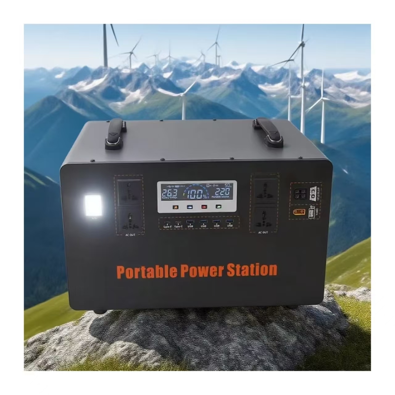 Da Mao High Large Capacity 3000W 3KWh 4.5KWh LiFePO4 12.8V DC Pure Sine Wave MPPT Controller External Battery Outdoor Energy · image 2