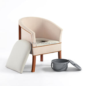 Silla de Inodoro Portátil para Personas Mayores con Estructura de Madera para Uso Hospitalario - Product Image 2