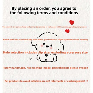 Bandeau pour animaux de compagnie rouge style chinois, coiffe festive du Nouvel An pour chiens Maltese et Bichon Frisé - Accessoires pour cheveux directement de l'usine - Product Image 5