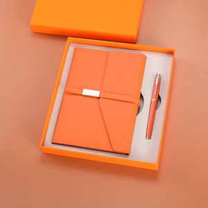 2026 Wholesale Business Luxury Diary Bottle Customizable Pu Leather <b>A5</b> Blue <b>Notebook</b> Gift Set With Pen and Thermos Cup - Product Image 3
