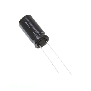 ตัวแทนจำหน่ายอย่างเป็นทางการ ตัวเก็บประจุแบบ Through Hole UHW1J680MPD รุ่น CAP ALUM 63V POLAR 68 uF - Product Image 1