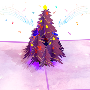 LED3D ZS-P2158 Handmade Art Christmas Pop Up Card 3D Holiday Greeting Card with Music and Lights - Product Image 6