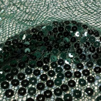 Tissu en tulle perlé fin de qualité OEM pour vêtements de scène, matière en dentelle à paillettes