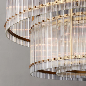Lampadario RHOEM San Marco in Vetro <span class=keywords><strong>a</strong></span> Due Livelli Rotondo <span class=keywords><strong>per</strong></span> Soggiorno, Illuminazione Decorativa <span class=keywords><strong>per</strong></span> la Casa - Product Image 3