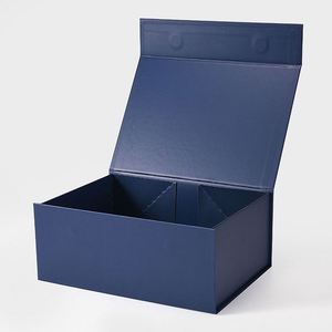 Boîtes cadeaux en carton personnalisées de luxe robustes bleu marine pour fêtes et festivals - Product Image 2