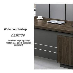 Escritorio individual ejecutivo moderno simple contemporáneo Diseño de tres minas para Office Boss MFC para uso hospitalario Oficina general - Product Image 6