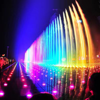 Fuente de Agua Musical con Luces LED Láser para Exteriores, Inspirada en Lagos y Mares, Espectáculo de Cascadas, Directo de Fábrica