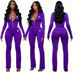 Conjunto de Dos Piezas Personalizado para Mujer, Ropa de Diseñador, Ropa Urbana, Estilo Y2K, Conjunto Deportivo Informal - Product Image 2