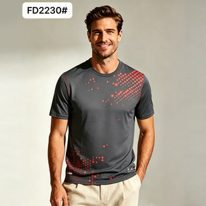 Nouveau T-shirt de sport respirant à manches courtes imprimé et à séchage rapide pour homme 2026, idéal pour les activités de plein air et la salle de sport - Product Image 3