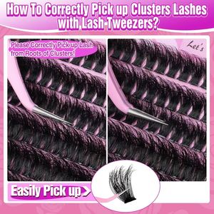 200D Faux Mink Lash Extensions Manga Individuel Cluster Lashes 14-20mm Naturel Long Noir Cils <span class=keywords><strong>D</strong></span> Curl Faux Cils Maquillage - Product Image 3