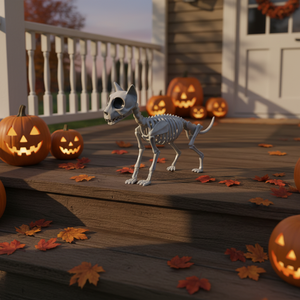 Custom <b>Plastic</b> <b>Animal</b> Skeleton Teaching Model <b>Animal</b> Anatomical Model Life Size Cat Skeleton Model Halloween Decor - Product Image 2