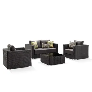 Hotel Outdoor Traditional Wicker Sofa Set Aluminum base living room furniture bedroom furniture Outdoor Wicker Rattan Furniture