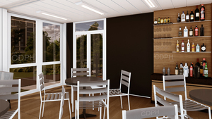 Contenedor de envío desmontable de 20 pies, panel portátil de acero y Sándwich, cafetería, cafetería, bar, diseño conceptual - Product Image 4