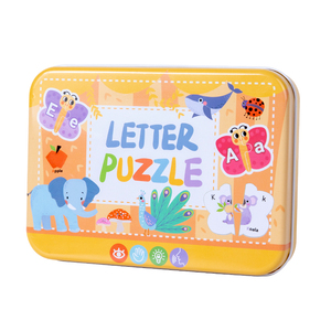 Rompecabezas Educativo <span class=keywords><strong>de</strong></span> Animales del Zoológico y Mariposas para Niños, Rompecabezas <span class=keywords><strong>de</strong></span> Madera con Números y <span class=keywords><strong>Letras</strong></span> para Preescolar con Caja <span class=keywords><strong>de</strong></span> Metal - Product Image 6