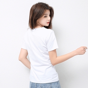 เสื้อยืดคอกลมผู้หญิงผ้าฝ้าย 95% ผสมสแปนเด็กซ์ 5% สำหรับงานพิมพ์ - Product Image 5
