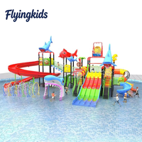 Toboggan aquatique combiné en plastique et métal pour piscine extérieure, équipement de parc d'attractions résidentiel de grande taille, toboggan de parc aquatique pour enfants, utilisation sur les pentes