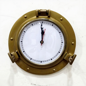 นาฬิกาพกพาทองเหลืองโบราณสไตล์วินเทจ,นาฬิกาตกแต่งบ้านนาฬิกาทะเล - Product Image 1