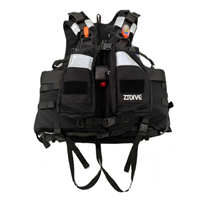 Gilet de sauvetage professionnel en néoprène PVC gonflable, réglable, portable et imperméable pour les secours en eaux vives et les opérations de sauvetage incendie