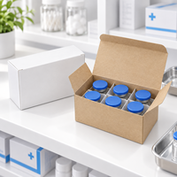 Boîte d'emballage individuelle écologique de couleur ivoire personnalisée pour petites bouteilles, avec une boîte en papier dotée de séparateurs internes