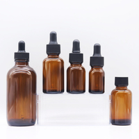 Botol cairan foundation, botol serum kaca Losion kemasan kosmetik amber, tutup bambu 5ml 10ml 15ml 20ml 30ml 50ml 100ml