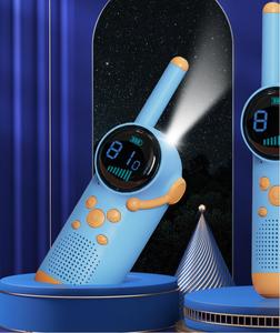 Draagbare 3-handzame kinder walkie-talkie speelgoed, 3 kilometer bereik, VOX-bediening, ingebouwde LED-zaklamp, 400mAh <span class=keywords><strong>camera</strong></span> - Product Image 6