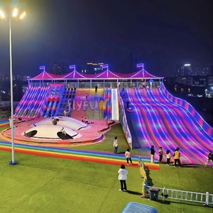 Tobogán Arcoíris Familiar, Juego de Pista de Esquí Seco para Niños y Padres, con Material Plástico para Zonas Turísticas y Paisajes - Product Image 3