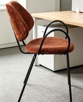 Chaise de salle à manger ergonomique rembourrée avec dossier, chaise d'appoint à pieds en métal pour salon, chambre à coucher