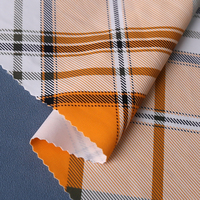Tissu tricoté imprimé en nylon et élasthanne, vente directe usine, pour chemise décontractée et t-shirt à carreaux en soie glacée fine pour homme
