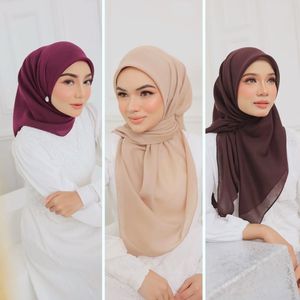 <span class=keywords><strong>JYL</strong></span> Factory's 115cm * 115cm suave algodón japonés poliéster cuadrado Hijab chal/bufanda Tudung Bawal en colores lisos para musulmanes - Product Image 6