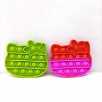 Jouet sensoriel en silicone Push Pop Bubble Fidget pour soulager l'anxiété, le stress et l'autisme, jouets amusants pour enfants et adultes