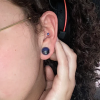 Evorte Nouveaux bouchons d'oreille en verre violet chaud Tunnels évasés simples avec joint torique noir Bouchons d'étirement Expander Body Piercing Jewelry