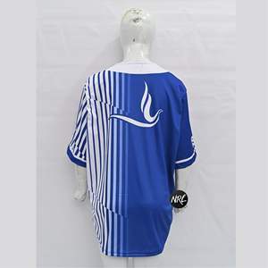 Personalizado cuello en V griego sublimación satén transpirable ligero Vintage Casual camisa juvenil - Product Image 4