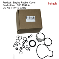 Kit Seal Karet Mesin Premium Fubush dengan O-ring, Seal Oli & Gasket OEM 17112-37010 untuk Toyota Corolla 1.6L/1.8L Yaris 1.6L