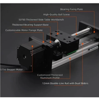 Module d'actionneur linéaire GX80 avec table coulissante à double rail de guidage, vis à billes SFU1204 1605 1610, plateau d'axe X Y Z pour moteur Nema 23 57