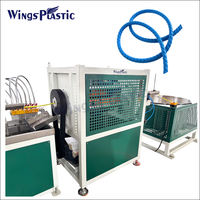 Protector de envoltura de manguera hidráulica de protección en espiral de PP PE, línea de producción de máquina de extrusión de manguera de protección Flexible en espiral