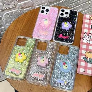 Custodia per Cellulare in Resina con Glitter Stile Fresco per Signore, per <span class=keywords><strong>iPhone</strong></span> <span class=keywords><strong>8</strong></span>, Motivo Girasole con Paillettes, <span class=keywords><strong>Cover</strong></span> <span class=keywords><strong>Protettiva</strong></span> Dolce - Product Image 2