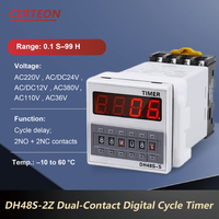 Pengontrol penundaan waktu panel program 24V 220V AC DC digital timer relay industri