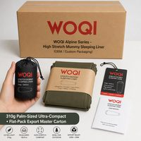 WOQI Housse de sac de couchage de voyage pliable marine avec poche pour oreiller pour lit d'hôtel non propre en voyage d'affaires, vente en gros