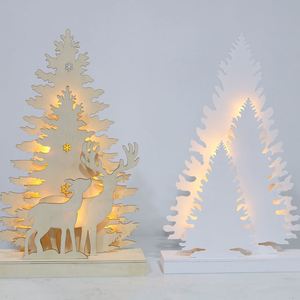 2023 New Arrivals 10L Warm White Led Wooden Christmas <b>Tree</b> <b>Light</b> for Home Table Decoration - Product Image 6