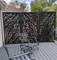 Pagar Privasi Aluminium Modern Ornamental Grosir, Pemotongan Laser Anti Karat untuk Proyek Teknik Kanada