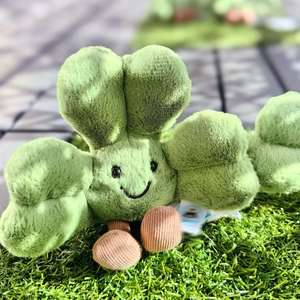 Jelly <span class=keywords><strong>Ca</strong></span> édition limitée 25th St Patrick's Day Lucky Clover Couette en peluche de 10cm avec techniques lavées en coton PP - Product Image 6