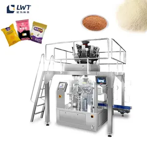 Machine de conditionnement automatique multifonction pour café lait préfabriqué avec fermeture à glissière Doypack sachets d'épices alimentaires emballés dans du papier