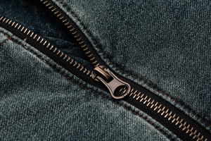 Cappotti in Denim da uomo con collo alto stile Vintage bianco 90% sbiadito - Product Image 5