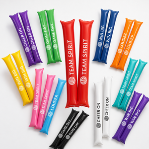 Custom Logo Stadium Cheer Sticks Sports Fan Merchandise Team Giveaway Customized UV Printed Promotional Inflatable Thundersticks - Product Image 1