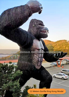 Modèle d'animal animatronique, grand gorille, statue de King Kong, sur mesure pour parc à thème