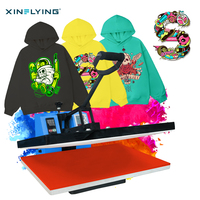 XinFlying mesin Press panas Manual datar tekanan tinggi 38*38cm mesin Transfer panas Untuk kaus cetak mudah dioperasikan