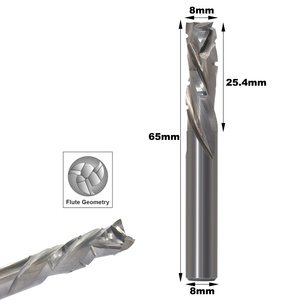 เครื่องกัดเอ็นมิลลิ่งแบบเกลียวอัดชิป CNC ดอกเราเตอร์ดอกกัดคาร์ไบด์แบบแข็ง3ขลุ่ย-8มม. - Product Image 4